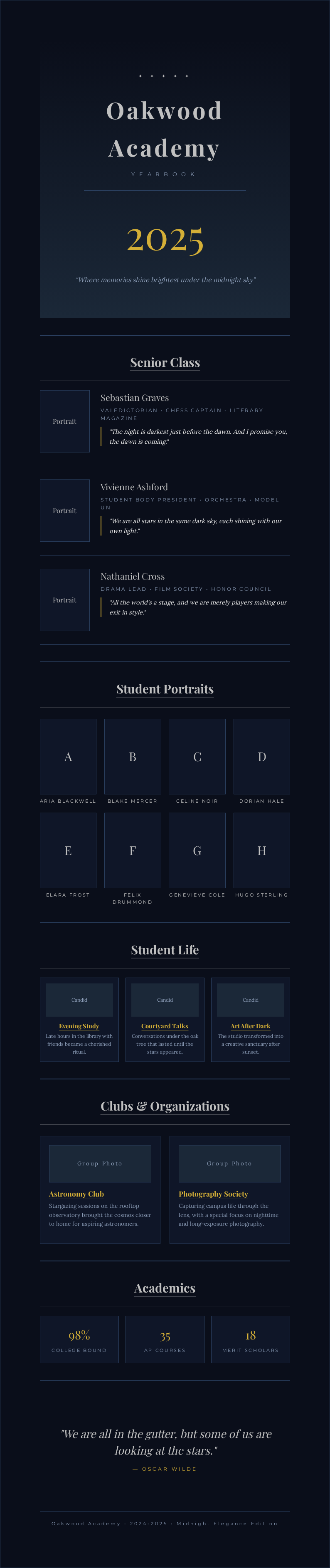 Midnight Elegance Yearbook